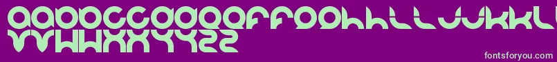 Pandaman Font – Green Fonts on Purple Background