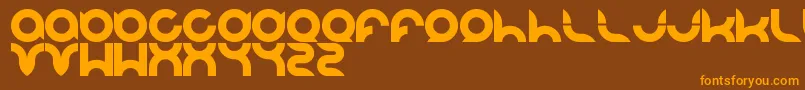 Pandaman Font – Orange Fonts on Brown Background