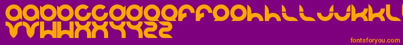 Pandaman Font – Orange Fonts on Purple Background