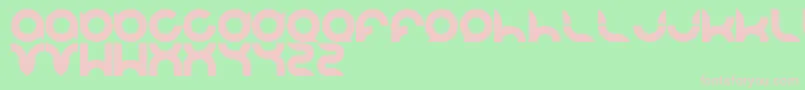 Pandaman-fontti – vaaleanpunaiset fontit vihreällä taustalla