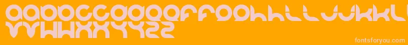 Pandaman Font – Pink Fonts on Orange Background