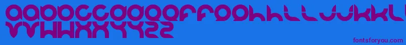 Pandaman Font – Purple Fonts on Blue Background