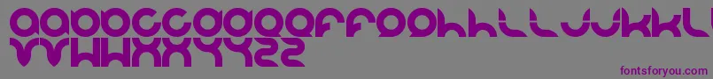 フォントPandaman – 紫色のフォント、灰色の背景