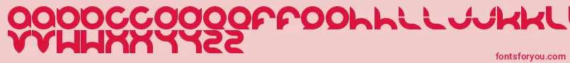 Pandaman-Schriftart – Rote Schriften auf rosa Hintergrund