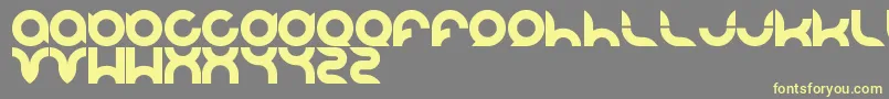 Pandaman-fontti – keltaiset fontit harmaalla taustalla