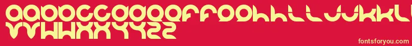 Pandaman Font – Yellow Fonts on Red Background