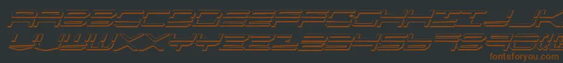 Шрифт Qstrike2si – коричневые шрифты на чёрном фоне