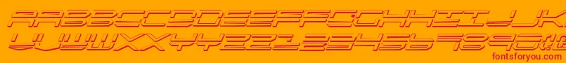 Qstrike2si-Schriftart – Rote Schriften auf orangefarbenem Hintergrund