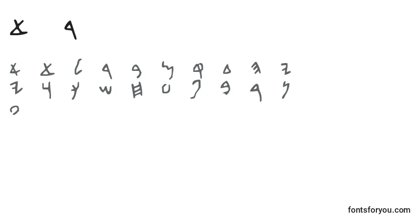 Czcionka BethDavid – alfabet, cyfry, specjalne znaki