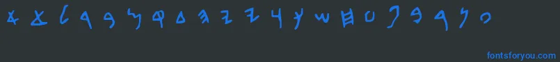 BethDavid Font – Blue Fonts on Black Background