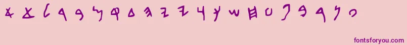 BethDavid Font – Purple Fonts on Pink Background