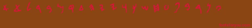 BethDavid Font – Red Fonts on Brown Background