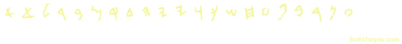 BethDavid Font – Yellow Fonts on White Background