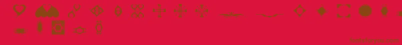 Police Brdoodles – polices brunes sur fond rouge