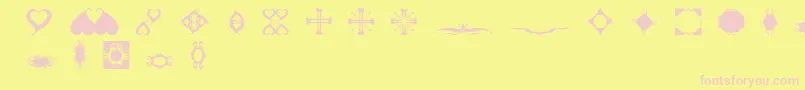 Czcionka Brdoodles – różowe czcionki na żółtym tle