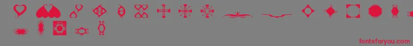Brdoodles Font – Red Fonts on Gray Background
