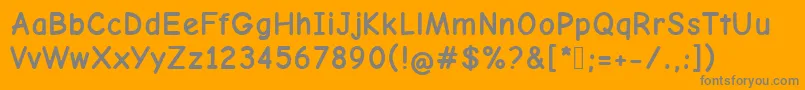 ComicNeueBold Font – Gray Fonts on Orange Background