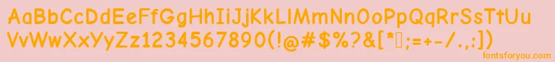 ComicNeueBold Font – Orange Fonts on Pink Background