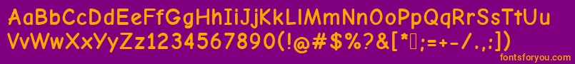ComicNeueBold Font – Orange Fonts on Purple Background