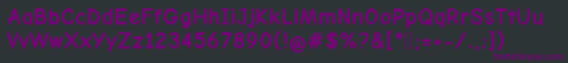 ComicNeueBold Font – Purple Fonts on Black Background