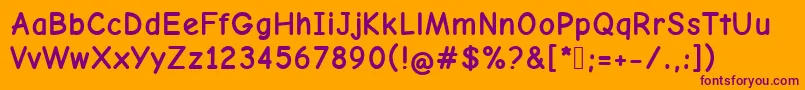 ComicNeueBold Font – Purple Fonts on Orange Background