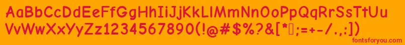 ComicNeueBold Font – Red Fonts on Orange Background