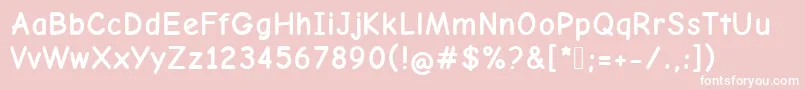 ComicNeueBold Font – White Fonts on Pink Background