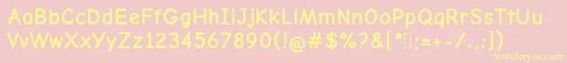 ComicNeueBold Font – Yellow Fonts on Pink Background