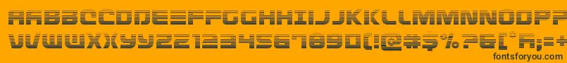 Defconzerograd Font – Black Fonts on Orange Background