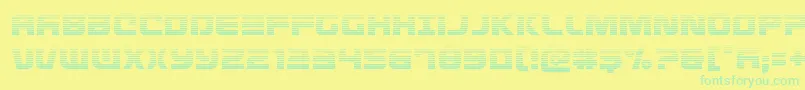 Defconzerograd Font – Green Fonts on Yellow Background