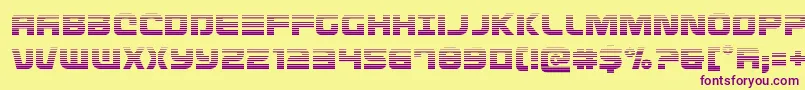 Defconzerograd Font – Purple Fonts on Yellow Background