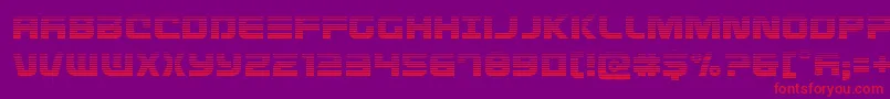 Шрифт Defconzerograd – красные шрифты на фиолетовом фоне