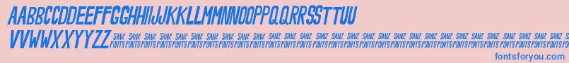 NoveeyItalic Font – Blue Fonts on Pink Background
