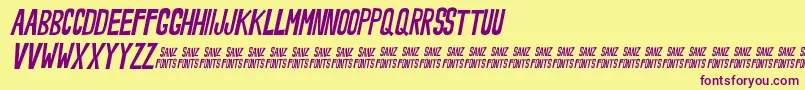 NoveeyItalic Font – Purple Fonts on Yellow Background