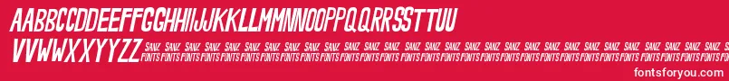 NoveeyItalic Font – White Fonts on Red Background