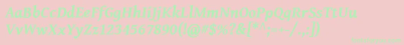 Genbkbasbi Font – Green Fonts on Pink Background