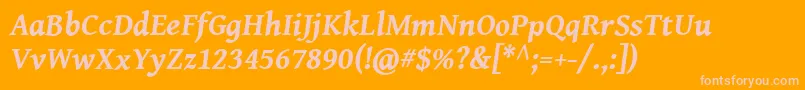 Genbkbasbi Font – Pink Fonts on Orange Background