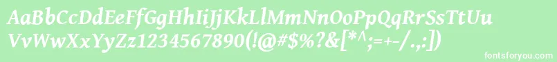 Genbkbasbi Font – White Fonts on Green Background