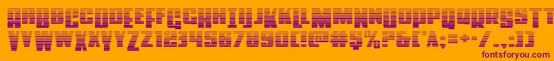 Powerlordgrad Font – Purple Fonts on Orange Background