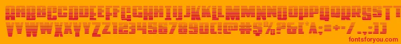 Powerlordgrad Font – Red Fonts on Orange Background