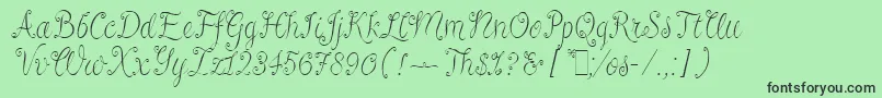 RivaLetPlain.1.0 Font – Black Fonts on Green Background