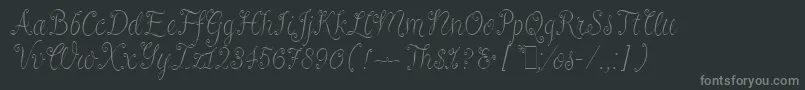 フォントRivaLetPlain.1.0 – 黒い背景に灰色の文字