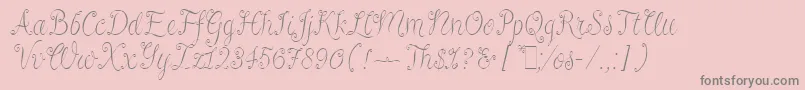 RivaLetPlain.1.0 Font – Gray Fonts on Pink Background