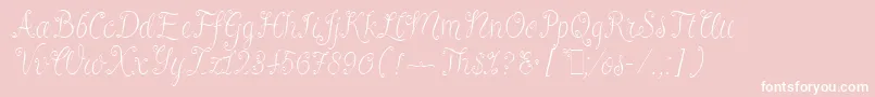 RivaLetPlain.1.0 Font – White Fonts on Pink Background