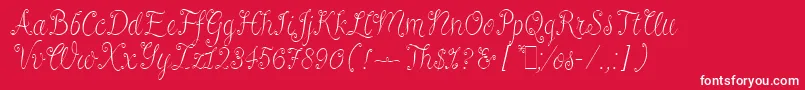 RivaLetPlain.1.0 Font – White Fonts on Red Background