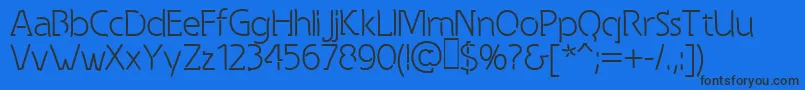 SpongyThinsville Font – Black Fonts on Blue Background