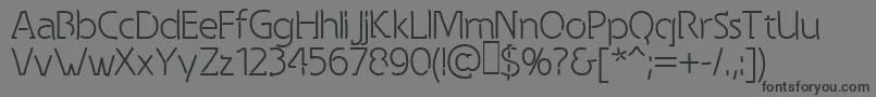 SpongyThinsville-Schriftart – Schwarze Schriften auf grauem Hintergrund