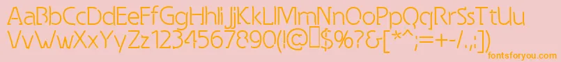 SpongyThinsville Font – Orange Fonts on Pink Background