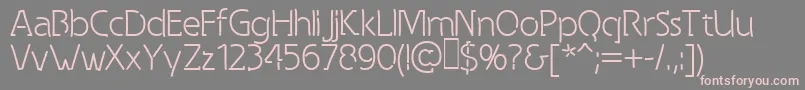 SpongyThinsville Font – Pink Fonts on Gray Background