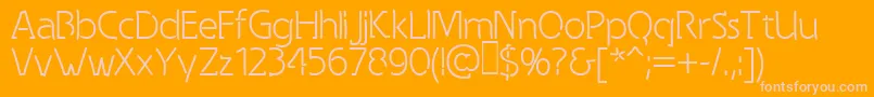 SpongyThinsville-Schriftart – Rosa Schriften auf orangefarbenem Hintergrund